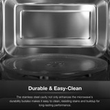 Durable Stainless Steel Interior Rust-resistant, easy to clean, and more hygienic than painted interiors.