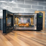 Hyundai 800W 20L Black Microwave, Stainless Steel, 11 Power Levels, Auto Defrost, 6 Auto Cook and Defrost Modes | HYMW80020