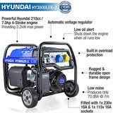 210cc / 7hp single-cylinder 4-stroke site generator