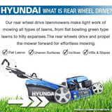 What is a rear wheel drive lawn mower