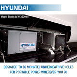 Hyundai Petrol 7.5kw Underslung Vehicle Mounted RVi Generator, Pure Sine Wave Output, Includes Fittings & Panel | HY8000RVi