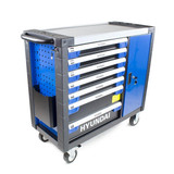 Hyundai 305 Piece 7 Drawer Caster Mounted Roller Premium Tool Chest Cabinet With XXL Stainless Steel Top | HYTC9004