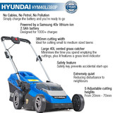 HYM40LI380P lawn mower features