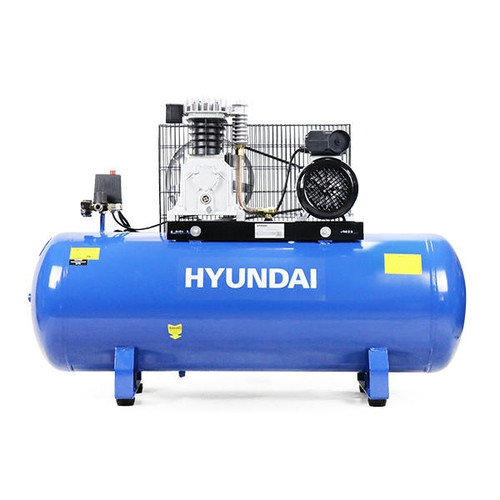 Hyundai HY3150S 14CFM, 3HP, 150 Litre Twin Cylinder Belt Drive Air Compressor (Electric Air Compressors)
