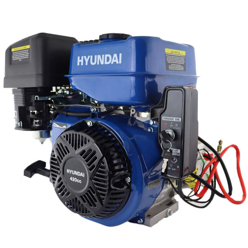 Hyundai 457cc 15hp 25mm Electric-Start Horizontal Straight Shaft Petrol Engine, 4-Stroke, OHV | IC460XE-25