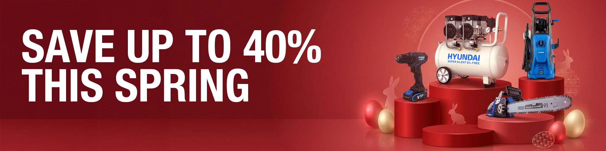 An image depicting Spring Sale - Up to 40% off