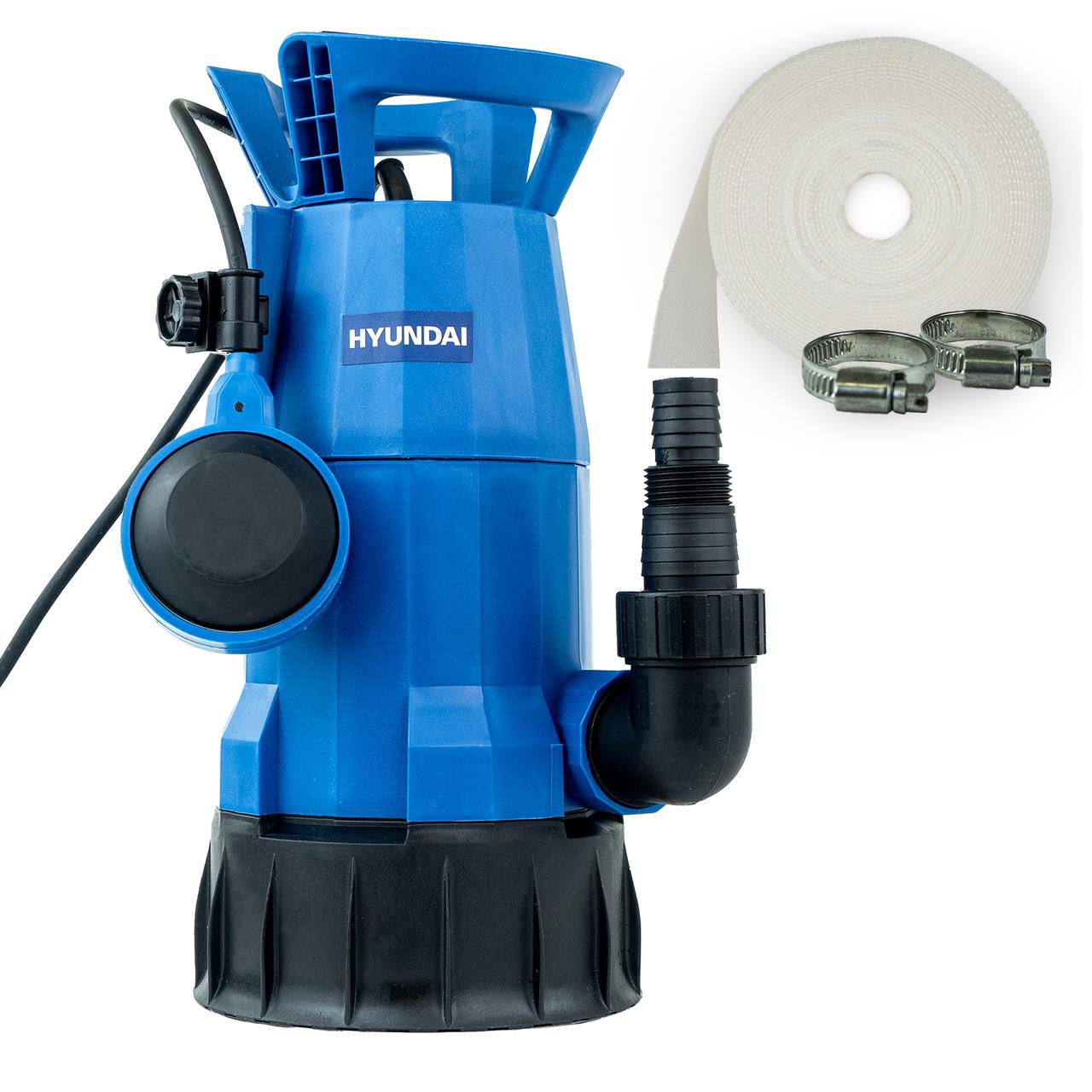 Hyundai 1100W Submersible Water Pump, 25-32mm / 1- 1/2'' Hose, Clean and  Dirty Water, 7m Lift | HYSP1100CD