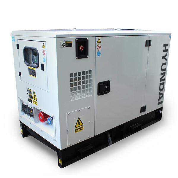 Hyundai 88kw 11kva Three Phase 400v 230v Diesel Generator 1500rpm Water Cooled Slow Running Genset Silenced Canopy Dhy11kse