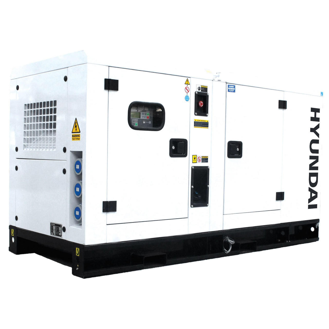 Hyundai 275kw 34kva Three Phase 400v 230v Diesel Generator 1500rpm Water Cooled Slow Running Genset Silenced Canopy Dhy34kse