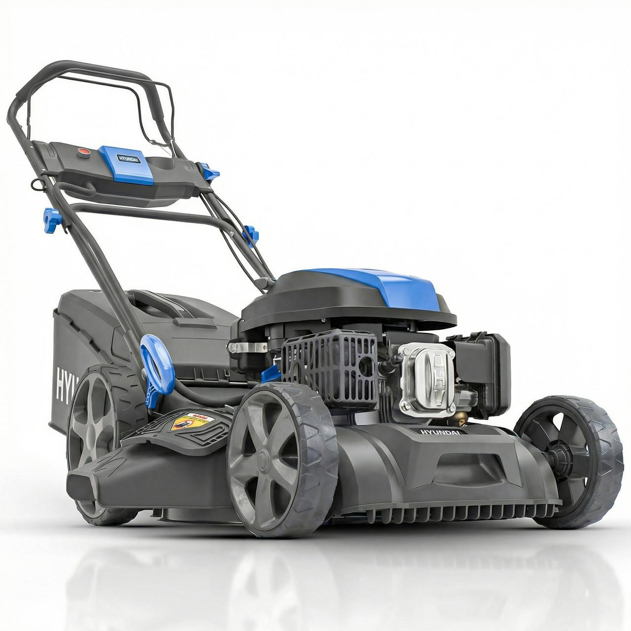 Image of Hyundai 20" / 51cm Self-Propelled Petrol Lawnmower, Electric Start, 196cc