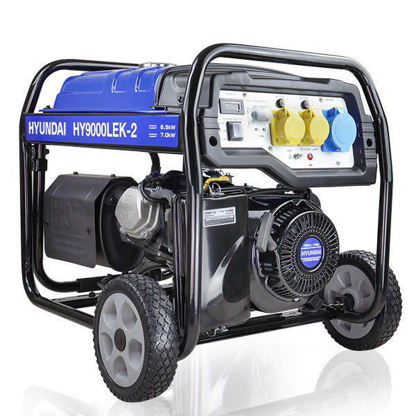 Hyundai 7kw 875kva Petrol Open Frame Site Generator With Electric Start And Wheel Kit Hy9000lek 2