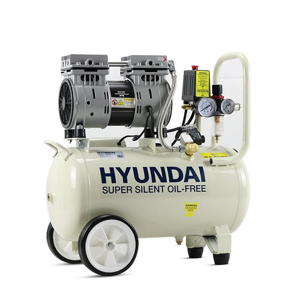 Hyundai 750W 24L Oil Free Low Noise Portable Air Compressor 5.2CFM 118psi Direct Drive | HY7524