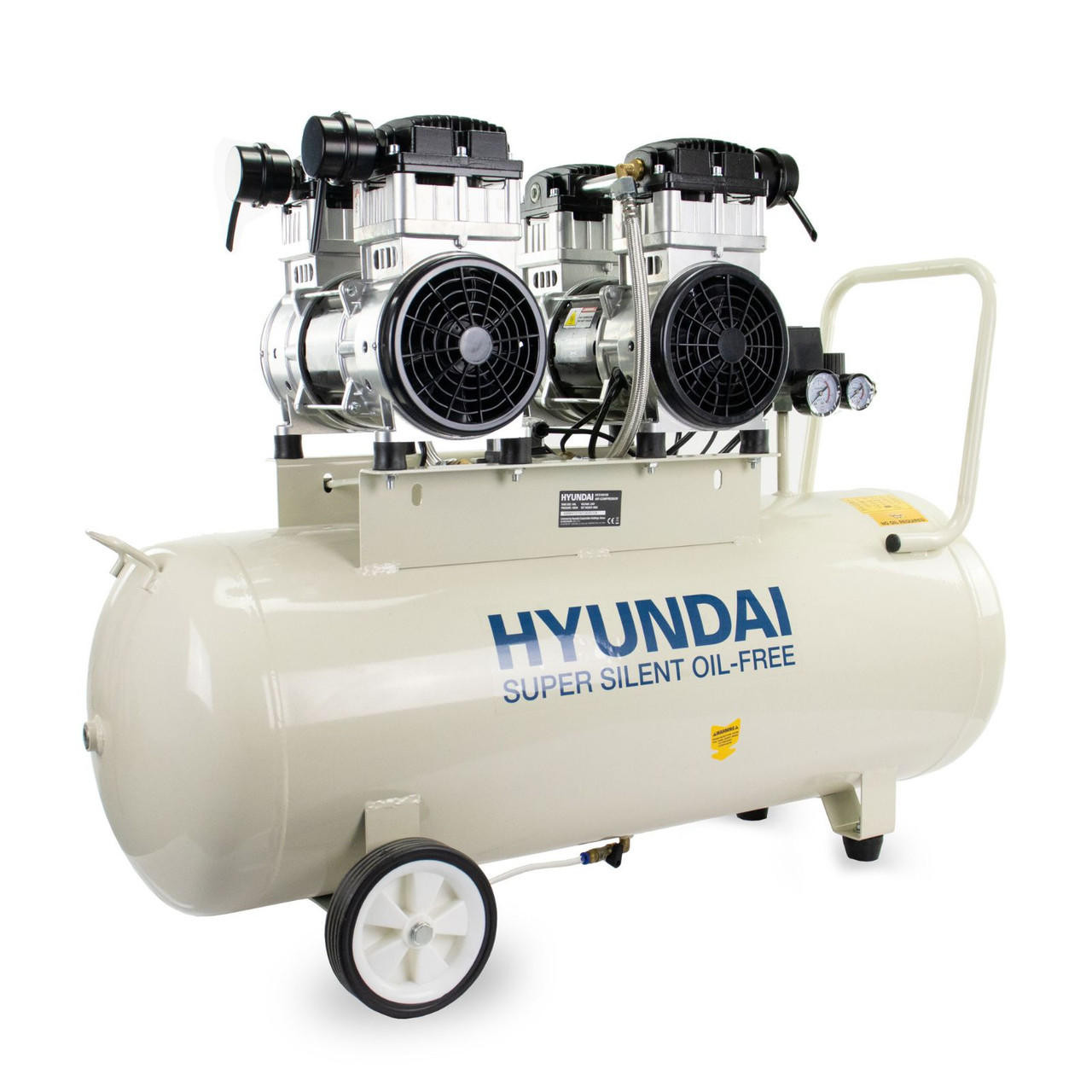 Hyundai 4hp 100L Oil Free Low Noise Electric Air Compressor 22CFM 145psi Direct Drive | HY2150100