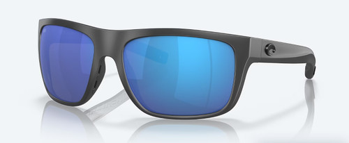 Costa Sunglasses, Broadbill, Matte Gray w/ Blue Mirror