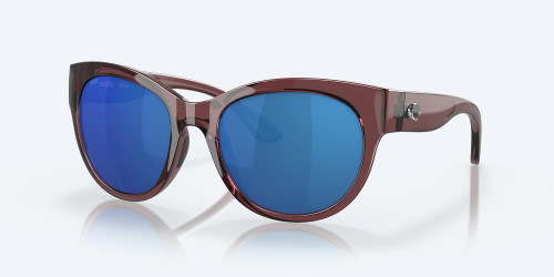 Costa Sunglasses, Maya, Shiny Urchin Crystal w/ Blue Mirror