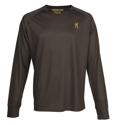 Browning Men's Tech Tee, LS, Major Brown