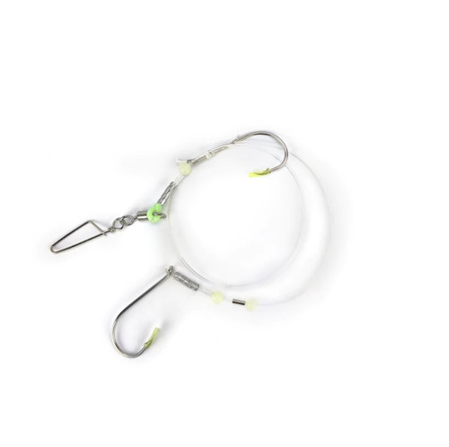 Amundson Pre-Rigged Halibut Leaders, 200 Lb Test, 24', 9/0 Single + 10/0 Single