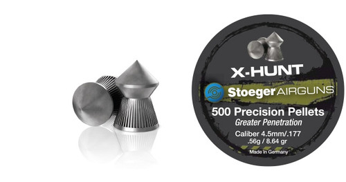 Stoeger Pellets, .177 Cal, X-Hunt, 8.64 gr, 500 pk