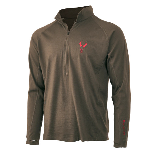 Badlands Pecora Midweight Merino 1/4 Zip Shirt, Mud