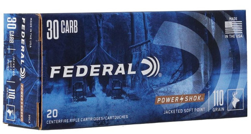 Federal Power-Shok, 30 Carbine, 110 Gr, JSP