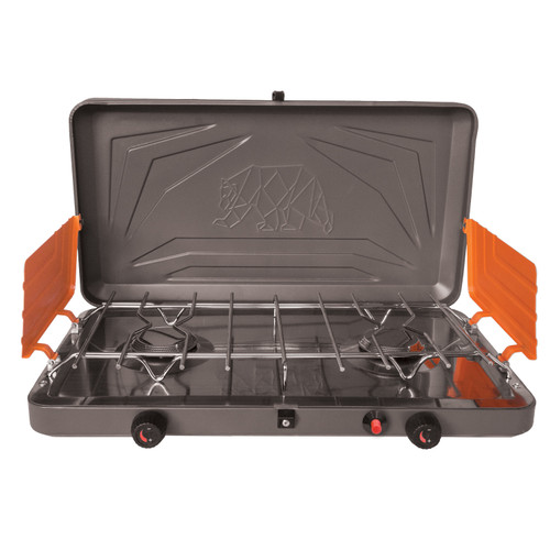 Kuma Deluxe 2-Burner Propane Stove, Graphite/Orange