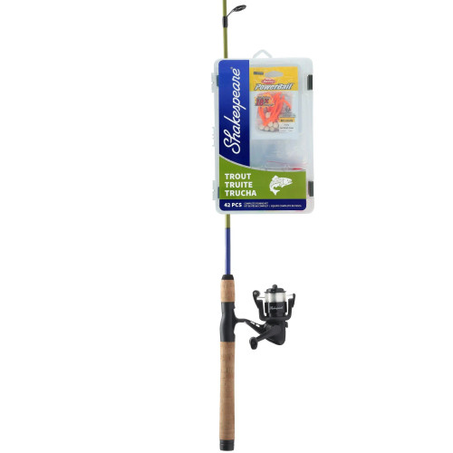 Shakespeare Catch More Fish, Complete Fishing Kit, Spinning, Trout Kit, 6'6", Ultra Light (CMF3TROUTWESTSP)