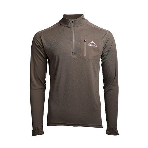 Skre Torrid Long Sleeve, 1/4 Zip, Ash Brown