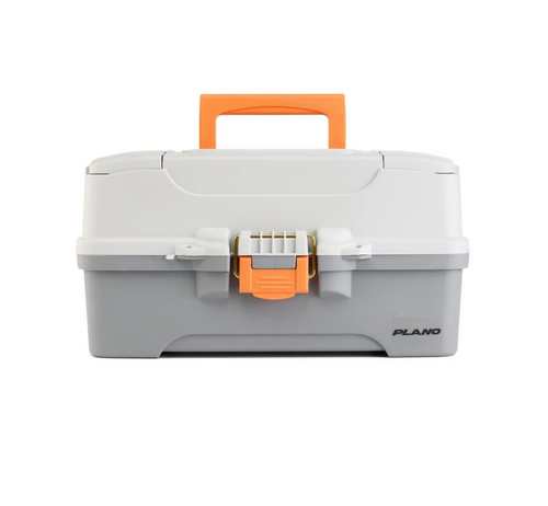 Plano Three Tray Tackle Box, Grey/Orange