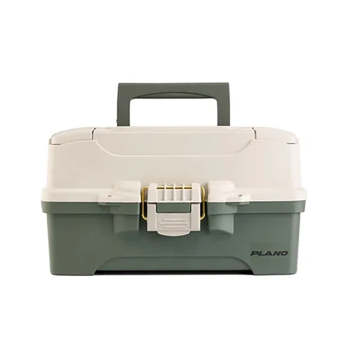 Plano Two-Tray Tackle Box, Green/Tan