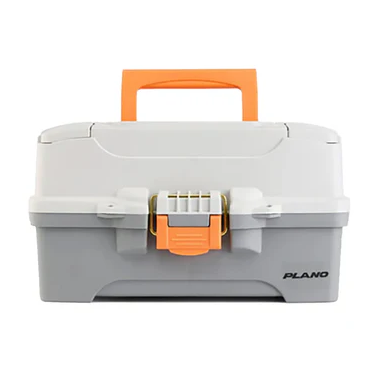 Plano Two-Tray Tackle Box, Grey/Orange