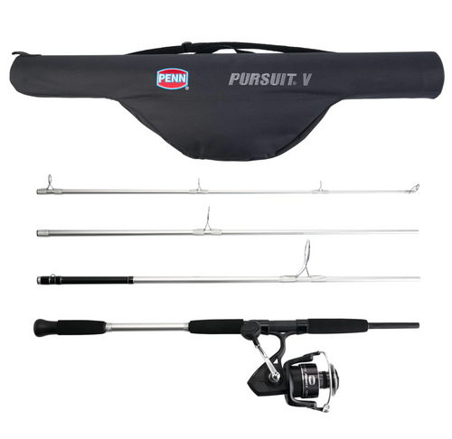 Penn Pursuit V 8000 Travel Spinning Combo, 4 pc, 10'0", Heavy (PURV8000104HTRVL)