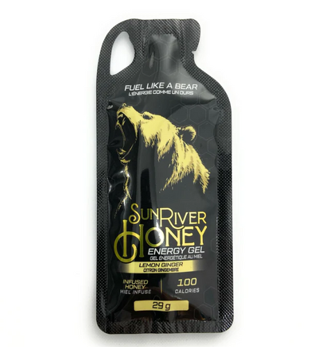 Sun River Honey, Energy Gel, Lemon Ginger
