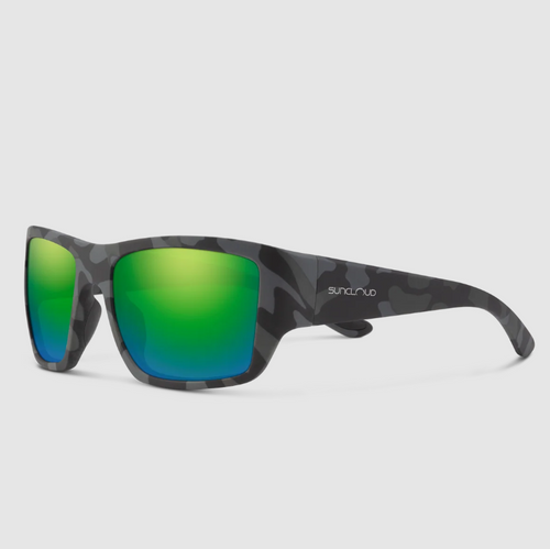 Suncloud Sculpin, Matte Stonefish/Polarized Green Mirror