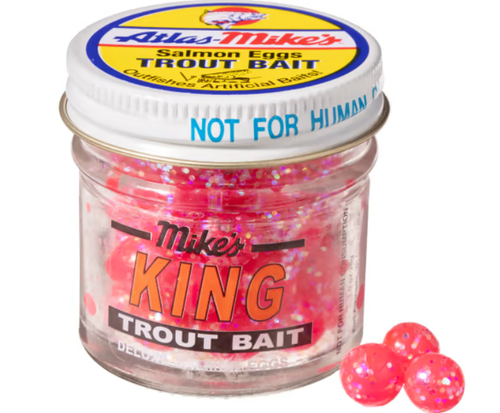 Atlas-Mike's Salmon Eggs Trout Bait, 1 oz, King Pink Glitter