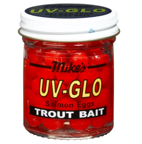 Atlas-Mike's UV Glo Salmon Eggs Trout Bait, 1.1 oz, Red