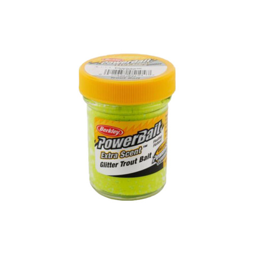 PowerBait Extra Scent Trout Bait With Glitter, 50 g In Chartreuse PowerBait Extra Scent Trout Bait With Glitter, 50 g In Chartreuse