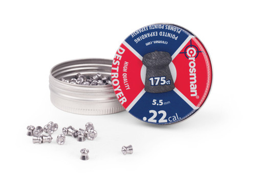 Crosman Pellets, .22 Cal, Destroyer, 14.3 gr, 175 pk