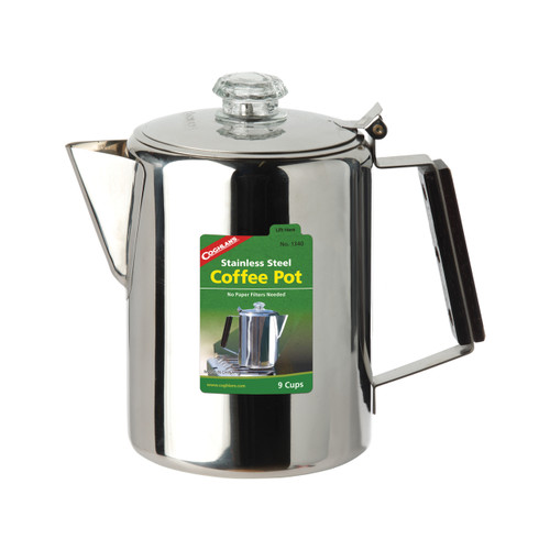 Coghlan's Stainless Steel Coffee Pot, 9 Cup Coghlan's Stainless Steel Coffee Pot, 9 Cup