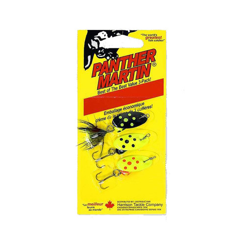 Panther Martin Spinner Kit, Spotted Glow, 3 pk Panther Martin Spinner Kit, Spotted Glow, 3 pk