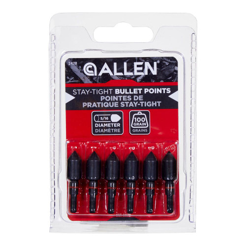 Allen Titan Stay-Tight Bullet Points, 5/16", 100 gr, 6 pk