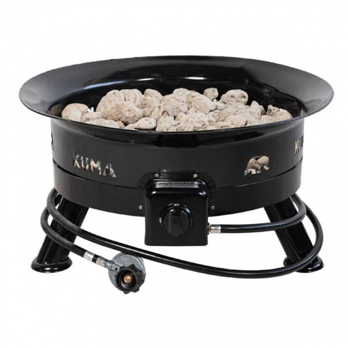 Kuma Bear Blaze Bowl, 24" Propane Fire Pit, Black