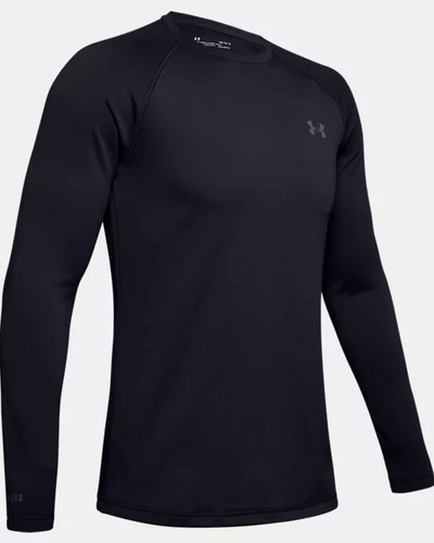 UA Men's Cold Gear Base 3.0, Crew, Black
