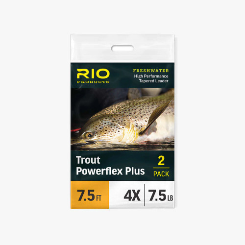 Rio Powerflex Plus Tapered Leader, Trout, 2 pk, 9 ft