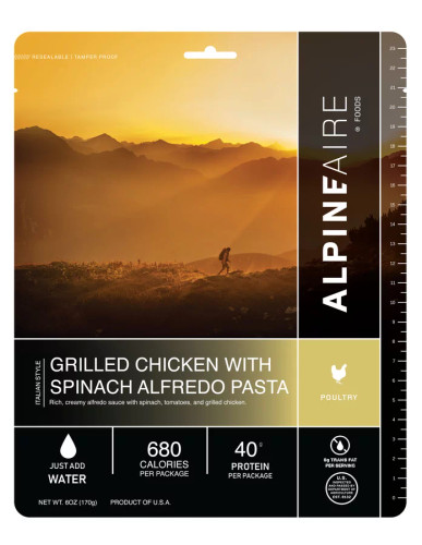 AlpineAire Grilled Chicken w/ Spinach Alfredo Pasta, Poultry