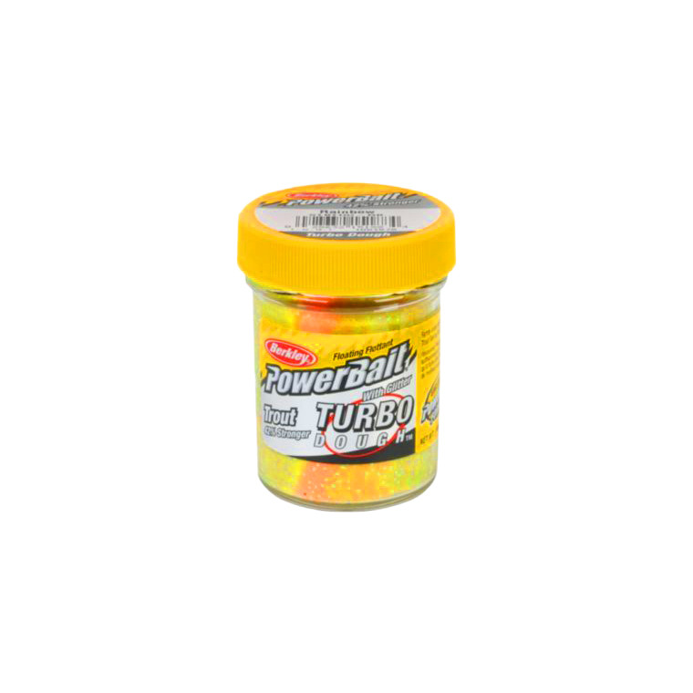 Berkley Powerbait Turbo Dough Esca Impasto Per Trote, Profumo Avanzato, Color Arcobaleno