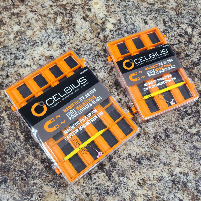 Celsius Magnetic Ice Fishing Jig Box, Large