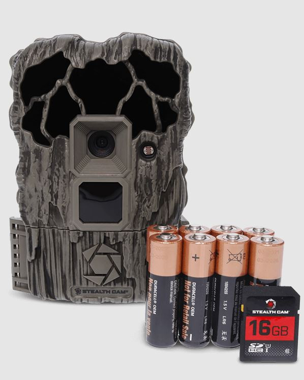 Stealth Cam QS20 Infared Trail Cam Combo Kit, Batteries & 16 GB SD Card Incl., 20 MP
