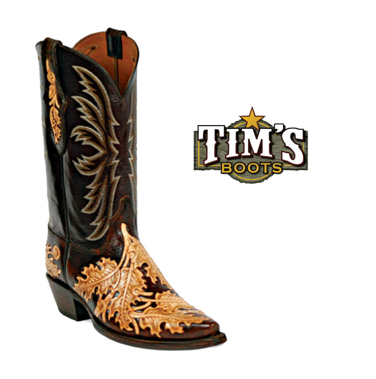 Hand tooled mens on sale boots