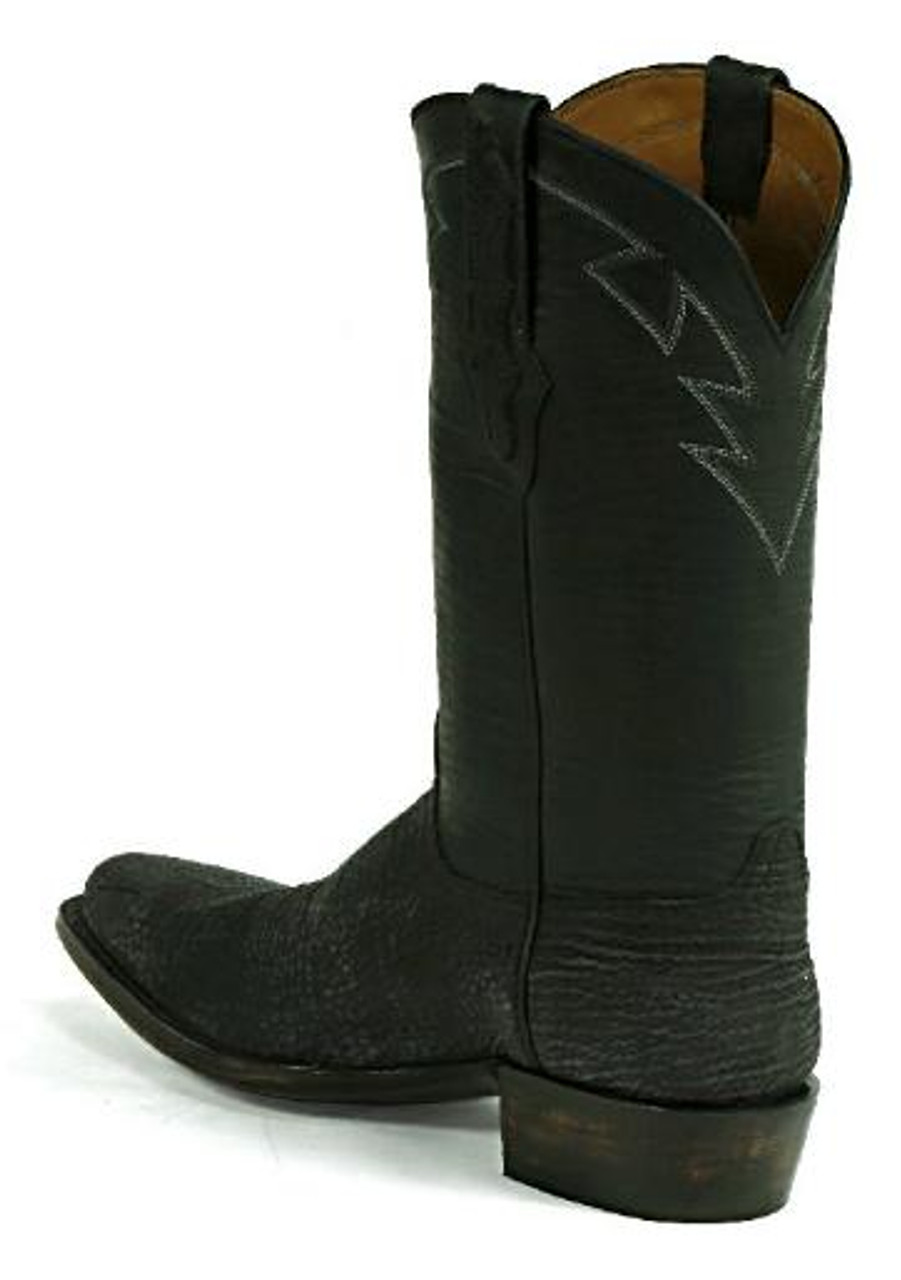 Shark Skin Boots - Tribal Stitched Collar - Made in America