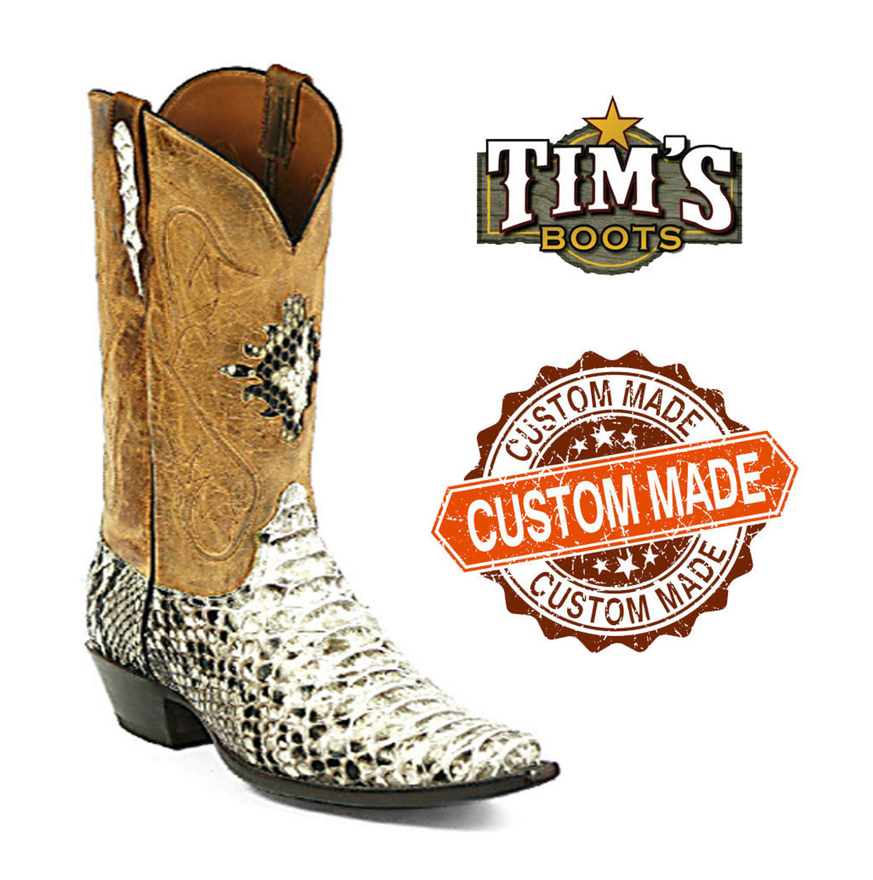 custom snake skin boots